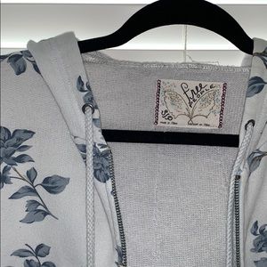 Free people cropped zip up hoodie